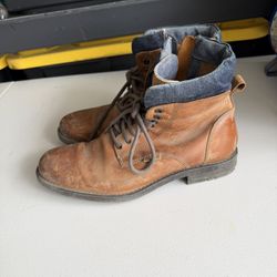 Levi’s Brown Leather Boots – Men’s Lace-Up Size 10