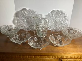 EARLY AMERICAN PRESSED GALSS “STAR OF DAVID” COLLECTION