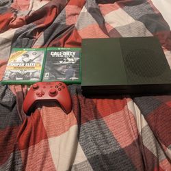 Xbox One S + Controller And 2 Video Games 