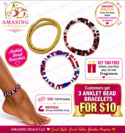 Stretchable Beaded Anklet Bracelets – Choose 3 for $10 | Colorful Fashion Anklets