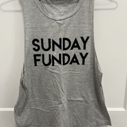 Series 8 Fitness Ladies Sunday Funday Tank Top - Size Medium - Gray