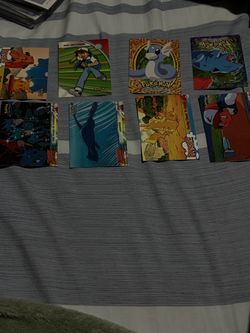 Mewtwo strikes back movie scene cards along with pikachus vacation