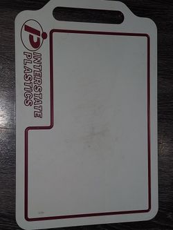 Red and white cutting board