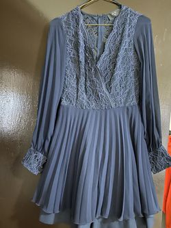 Beautiful navy blue Tull short evening dress