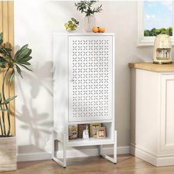 Metal Storage Cabinet – Small Pantry / Kitchen Organizer w shelves