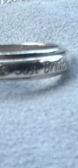 Fidget ring size 7 “ just breathe “