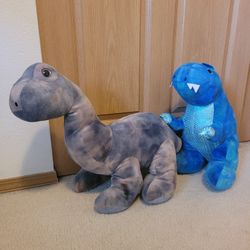 2 Large Stuffed Dinosaurs