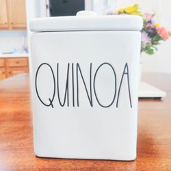 Rae Dunn Quinoa Canister Large Letter Ceramic Rectangular