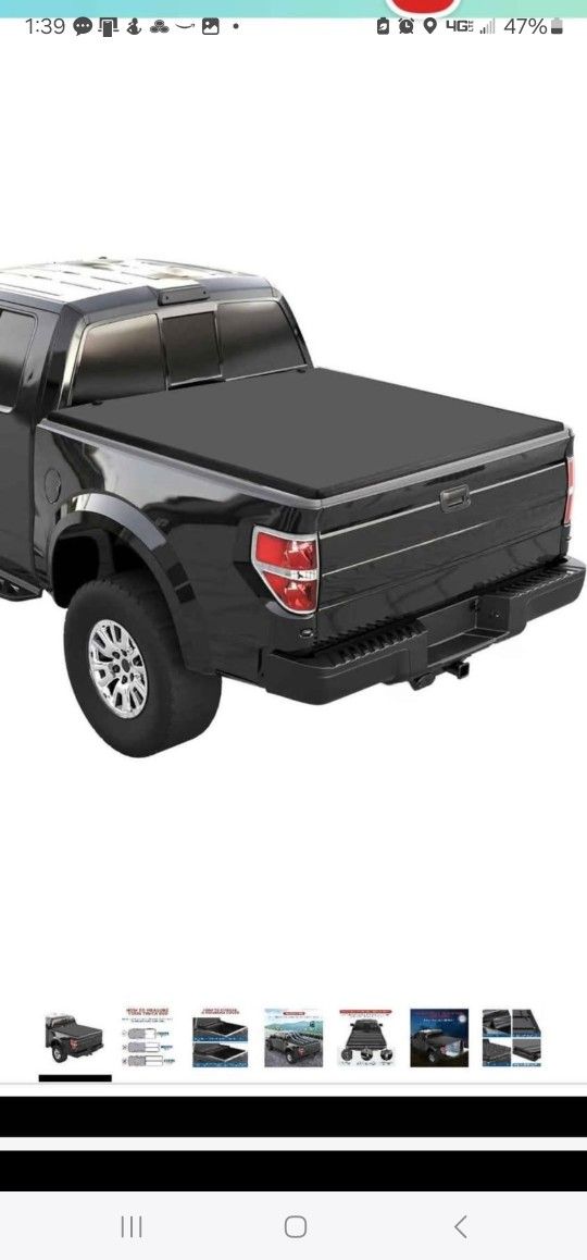 New Truck Black Soft Tanneau Cover