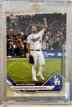Clayton Kershaw 3,000 K’s 2025 MLB Topps NOW # 373 Dodgers Legend! In Hand! 🔥