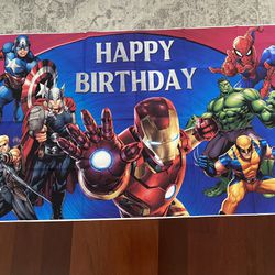 Avengers Birthday Banner