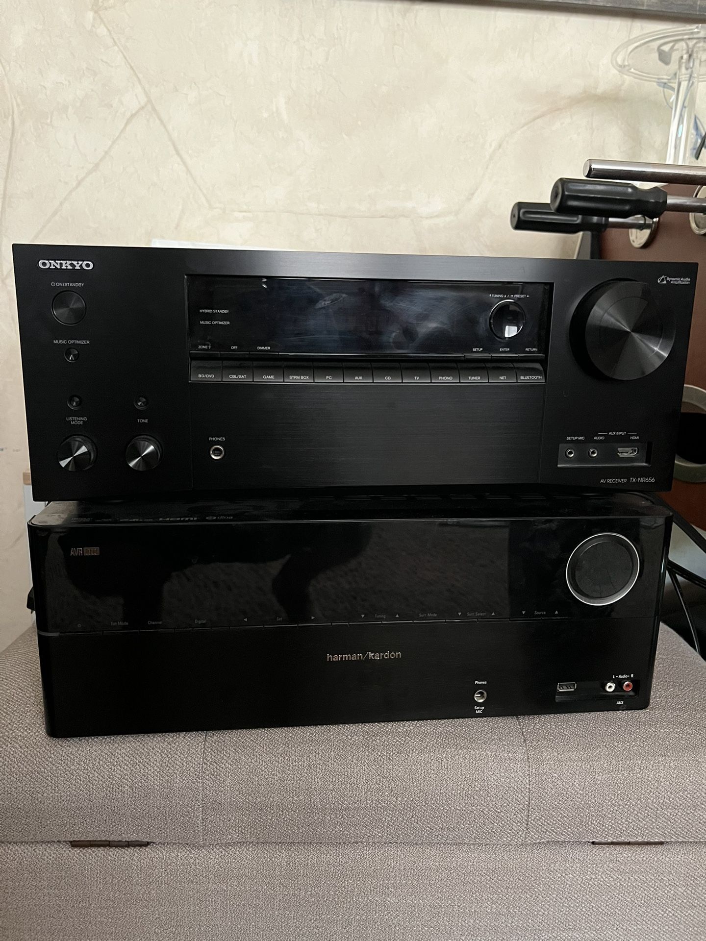 Onkyo TX-NR656 Two Channel 5.1!and 7.2, Also Harmon Kardon Avr 1700
