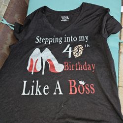 Xl Women's 40th Birthday Tshirt 