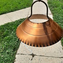 Vintage mid century modern  Copper chandelier hanging light