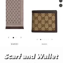 Gucci Wallet and Scarf Set 