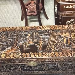 Carved Oriental Chest 