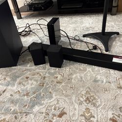 🎵 Samsung Soundbar System + Speaker Stands for Sale 🎵  Selling a Samsung soundbar system in excellent condition. Very clean and works perfectly.  📦
