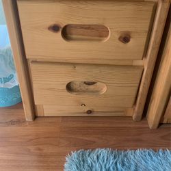 Solid Oak Wrangler Jerome s Bunk Bed Set dresser Mirror Night Stand Stairs With Drawers for Sale in El Cajon CA OfferUp