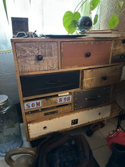 13 Drawer Mango Wood Industrial Chest Sideboard