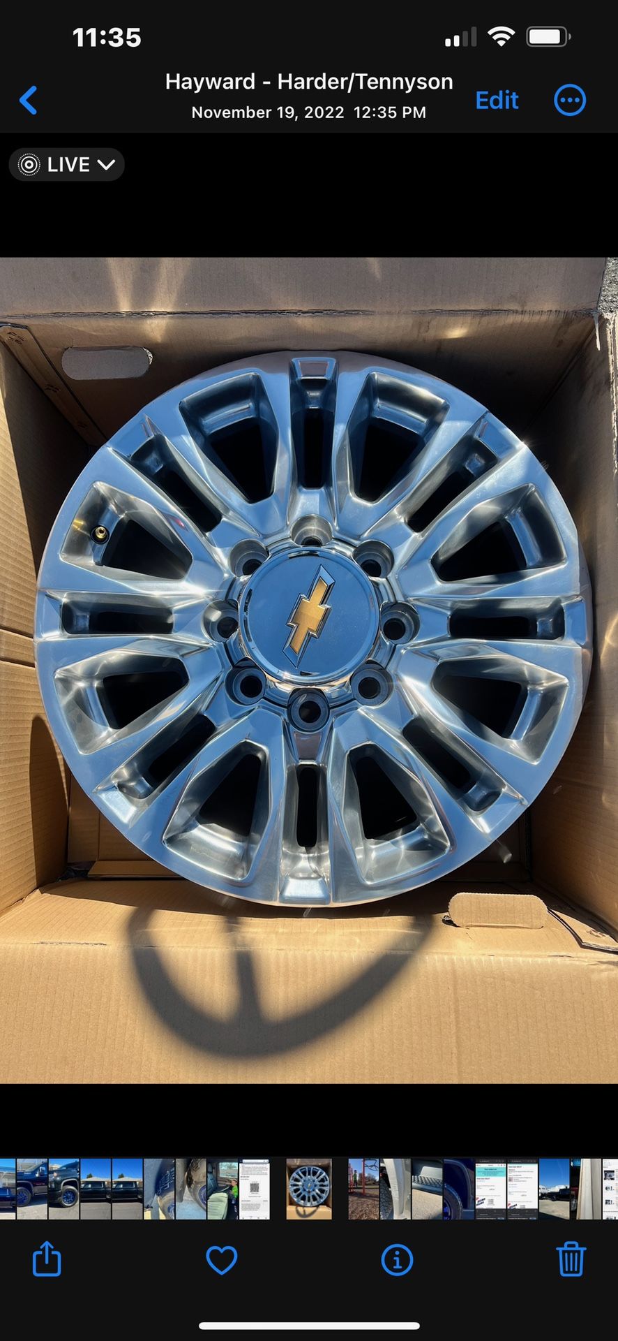 20” Silverado 21-22 oem wheels