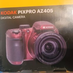 KODAK Pixpro Astro Zoom AZ405 Digital Camera Bridge, X40 Zoom, 24 mm Wide Angle, 20 Megapixels, LCD 3, Full HD 1080p Video, OIS, AA Battery - Red