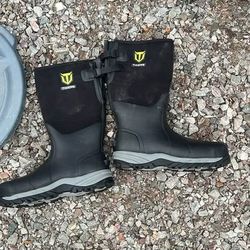 TideWe Waterproof Rubber Muck Boots size 10.5