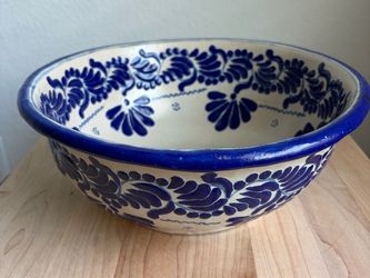 Authentic Arte Ventosa Puebla Mexican Talavera Bowl (11.5")