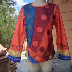 MISSLOOK LONG SLEEVE VIBRANT COLORS TUNIC
