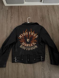 Harley Davidson ride free leather jacket small