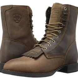 NEW Size 7.5  ARIAT Men Western Cowboy Boot Heritage Lacer

100% Leather