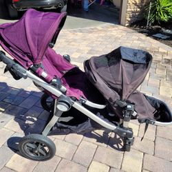 Double Stroller With Bassinet  