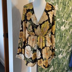 Floral Romper Retro Super Cute