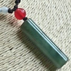 Burmese icy Type A Jadeite Jade Pendant.