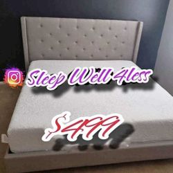 NEW KING SIZE BED FRAME AND MATTRESS 