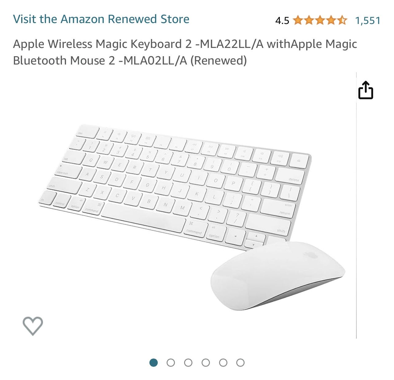 Apple Keyboard And Wireless Mouse, White, Wireless, Minimal, Sleek
