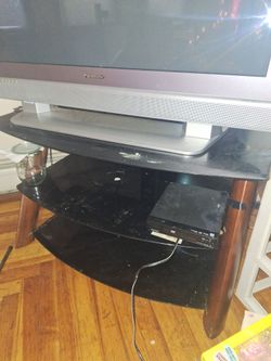 Glass 3 tier entertainment center