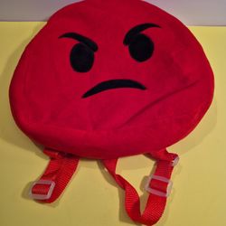 New! Lightweight  Red Angry  Emoji Backpack 