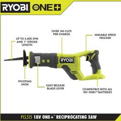 ONE+ 18V Cordless Reciprocating Saw (Tool Only)