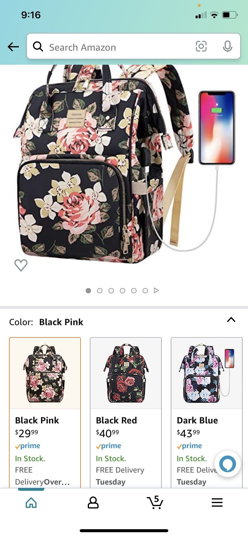 Laptop Backpack,15.6 Inch Stylish College School Backpack with USB Charging Port,Water Resistant Casual Daypack Laptop Backpack for Women/Girls/Busine