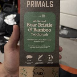 New Natural Bamboo & Boar Bristle Toothbrush Bundle – 6 Total