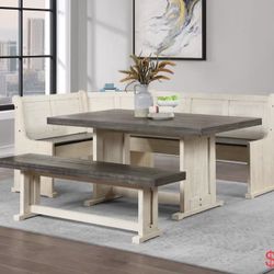 Breakfast Nook Dining Table Set With Storage 