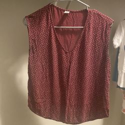 Burgundy blouse 
