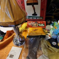 A Christmas Story Replica Lamp Brand New And Matching Christmas Stocking