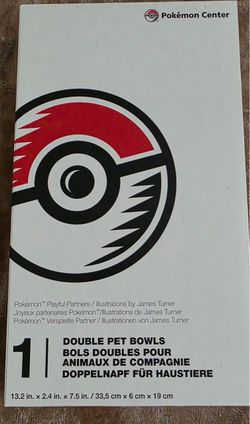 1 DOUBLE PET BOWLS  (Pokemon)