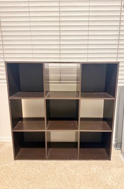 Dark Brown 3×3 Cube Shelf