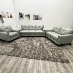 Top Grain Leather Couch Set - Free Delivery 