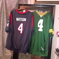  NFL Jerseys for Sale – Brett Favre Packers & Deshaun Watson Texans