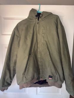 Vintage Craftsman Green Hooded Work Jacket Size XXL
