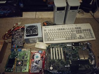 Vintage PC parts lot.