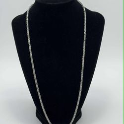 14kt 14k White Gold 24” box link rope chain 2mm 9.04g - like new excellent not scrap paid over $2000